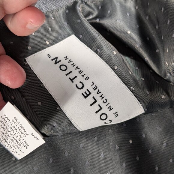 Collection Michael Strahan Blazer Jacket Sport Coat Mens 48 Gray Career Office - Picture 7 of 13